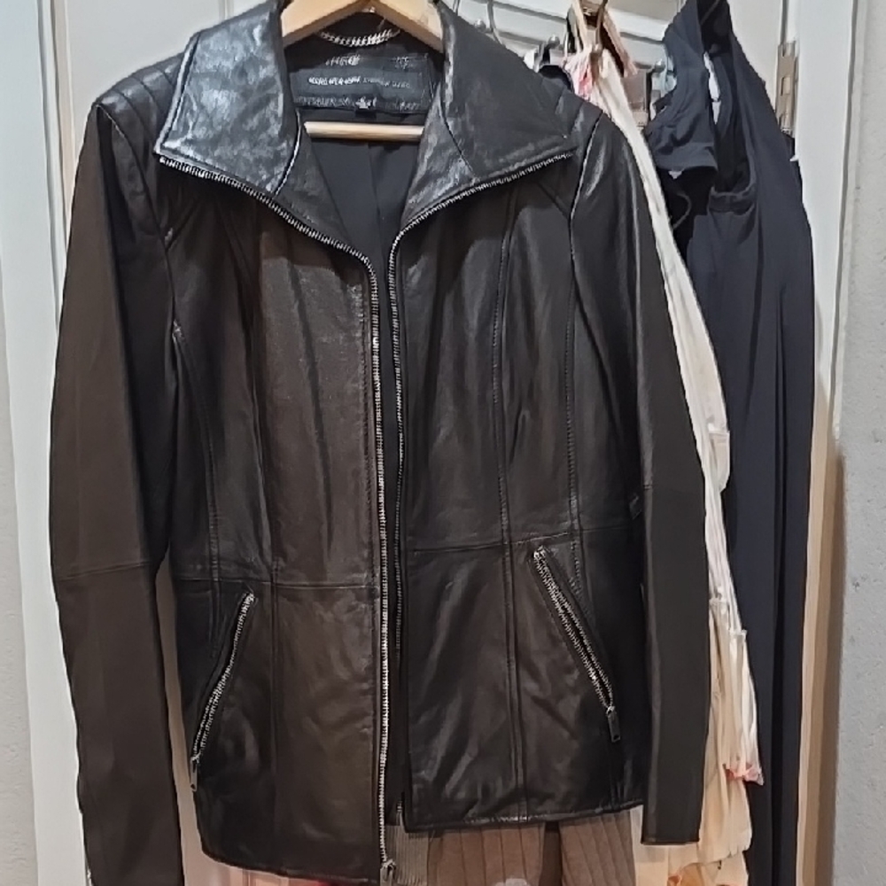 Women's Black Leather Jacket